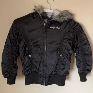 Baby Phat Black Jacket with Faux Fur Hood